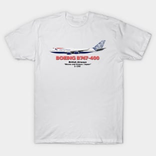 Boeing B747-400 - British Airways "Waves and Cranes / Japan" T-Shirt